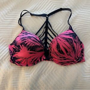 Victoria’s Secret front close bra with palm print size 36D